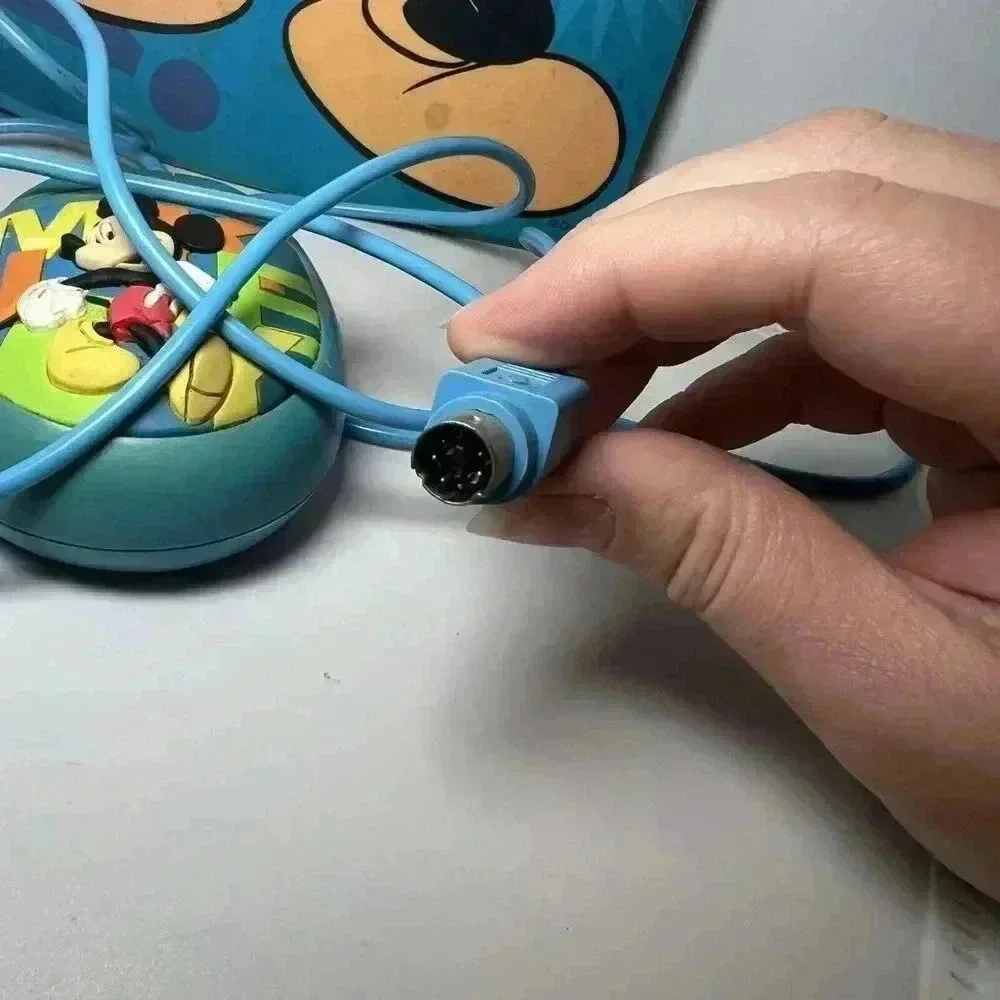 Vintage Disney Mickey Mouse Pad With Computer Mouse